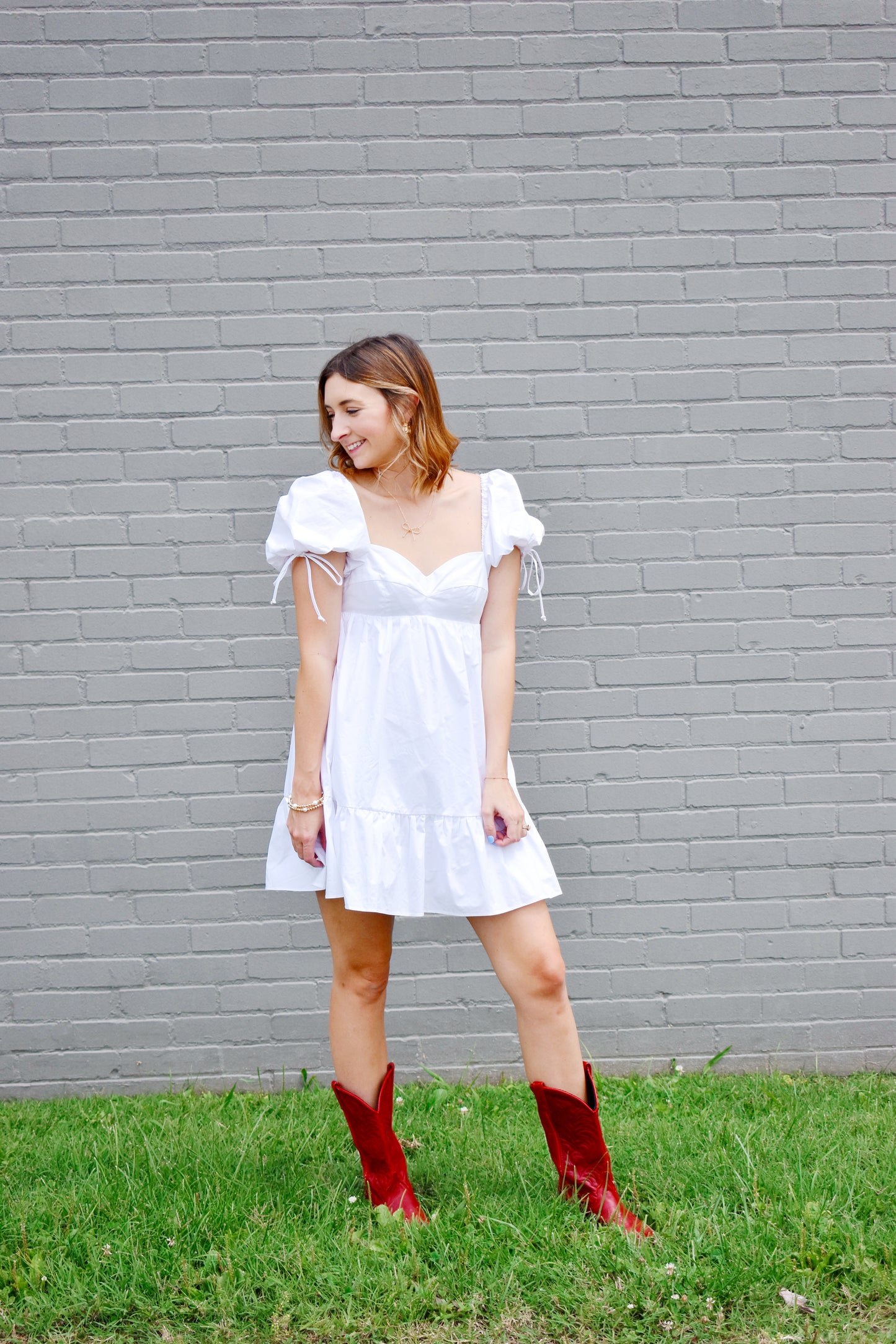 White Babydoll Tie Dress