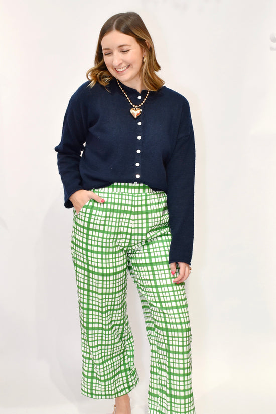 Navy Button Down Cardigan