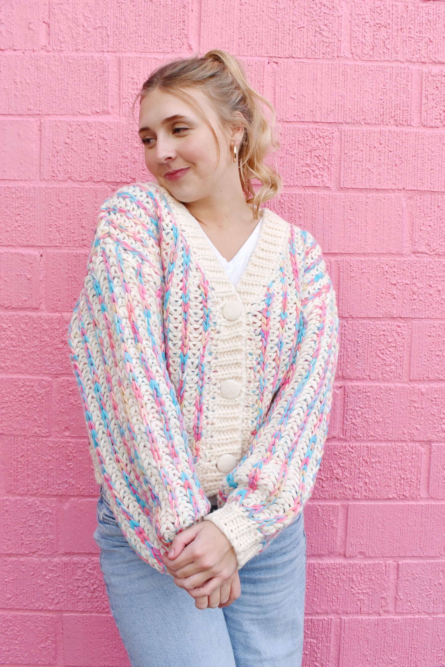 Confetti Chunky Knit Cardigan