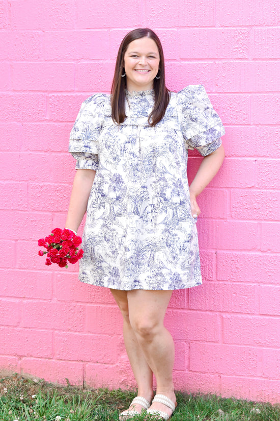 Eloise Toile Puff Sleeve Dress