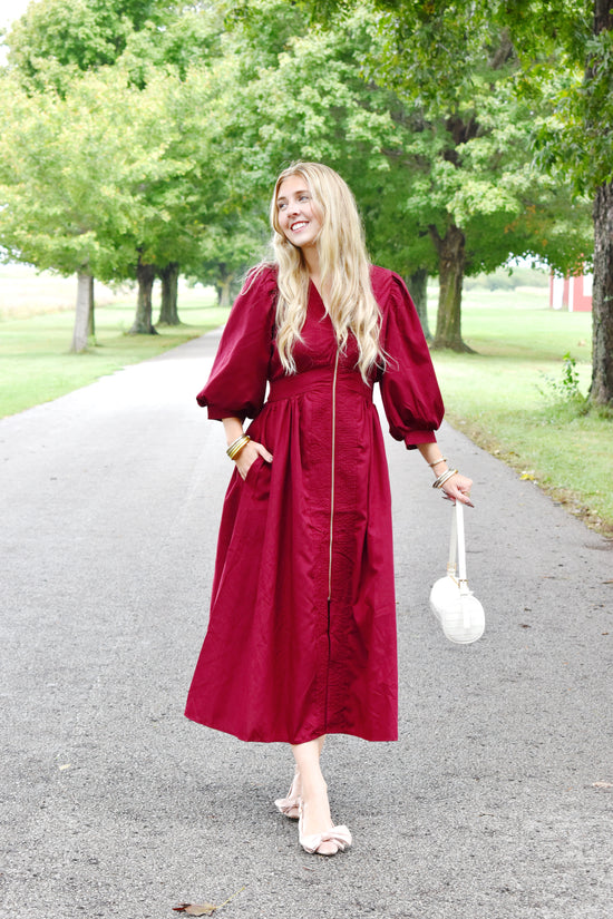 Garnet Zipper Dress