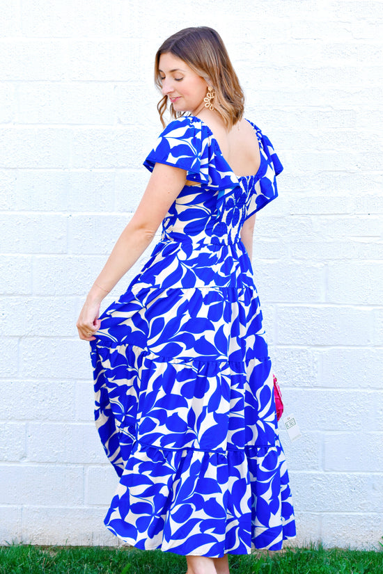 Royal Blue Floral Maxi