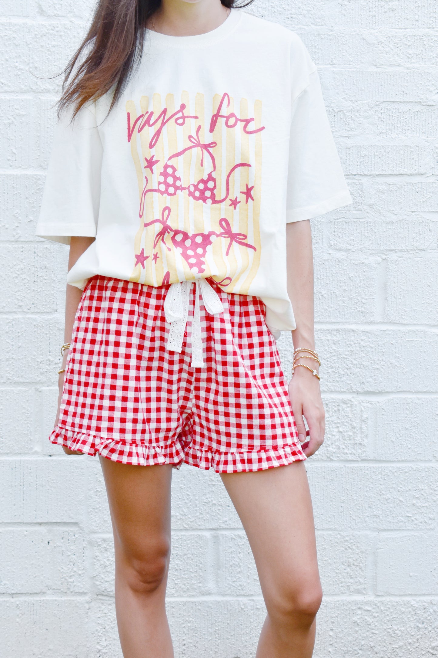 Red Gingham Shorts