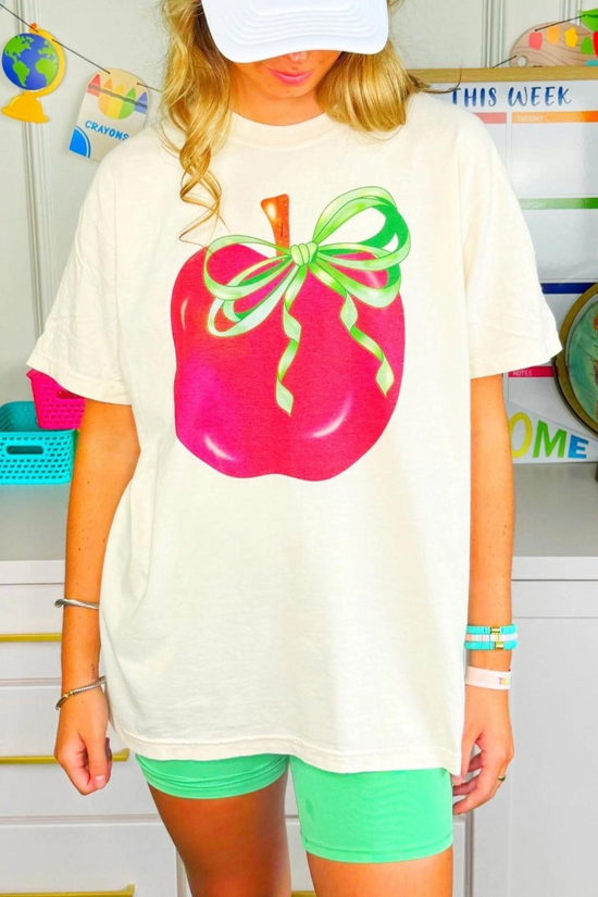 Apple Bow Tee