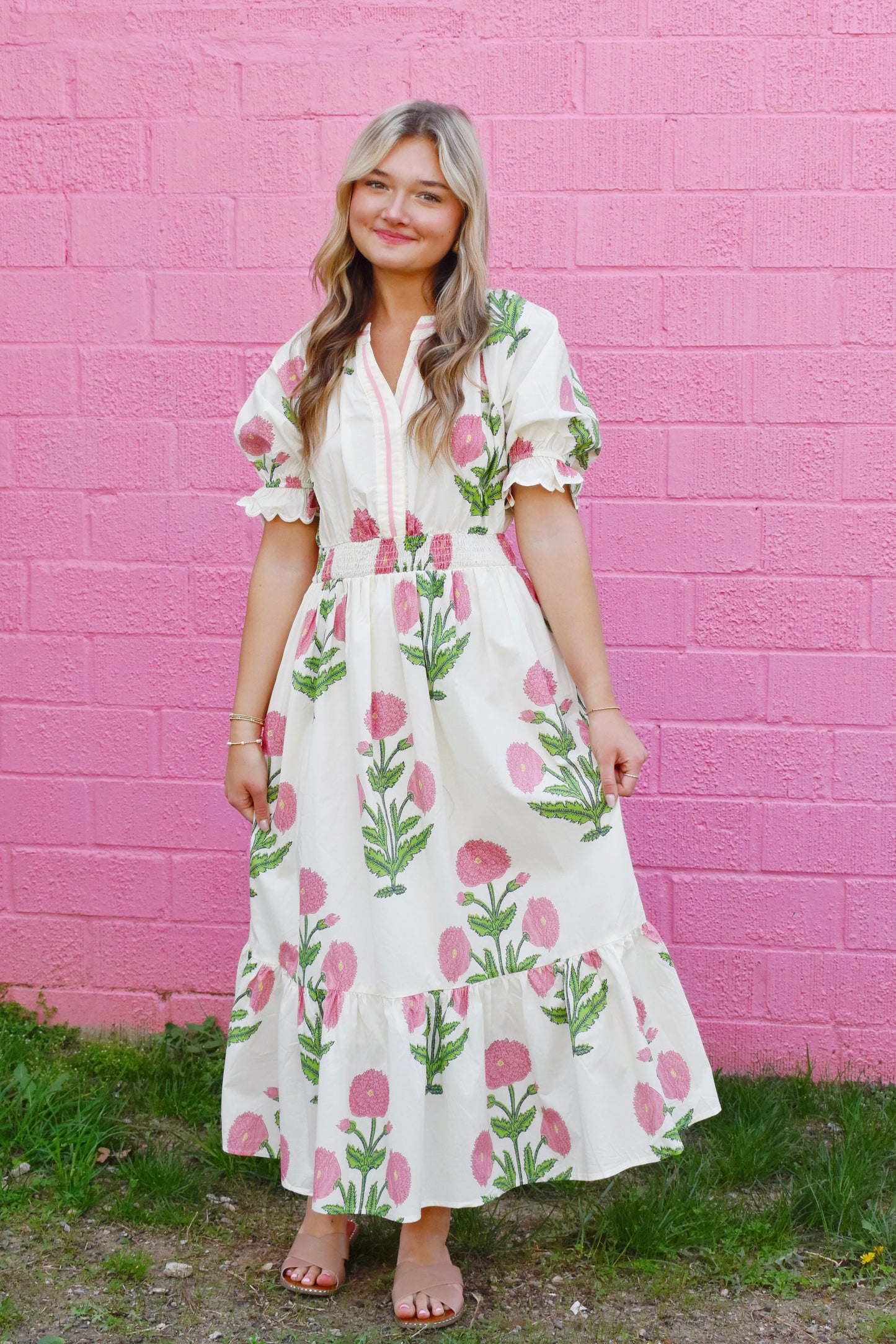 pink preppy dress Blush for Brunch Dress | Pink