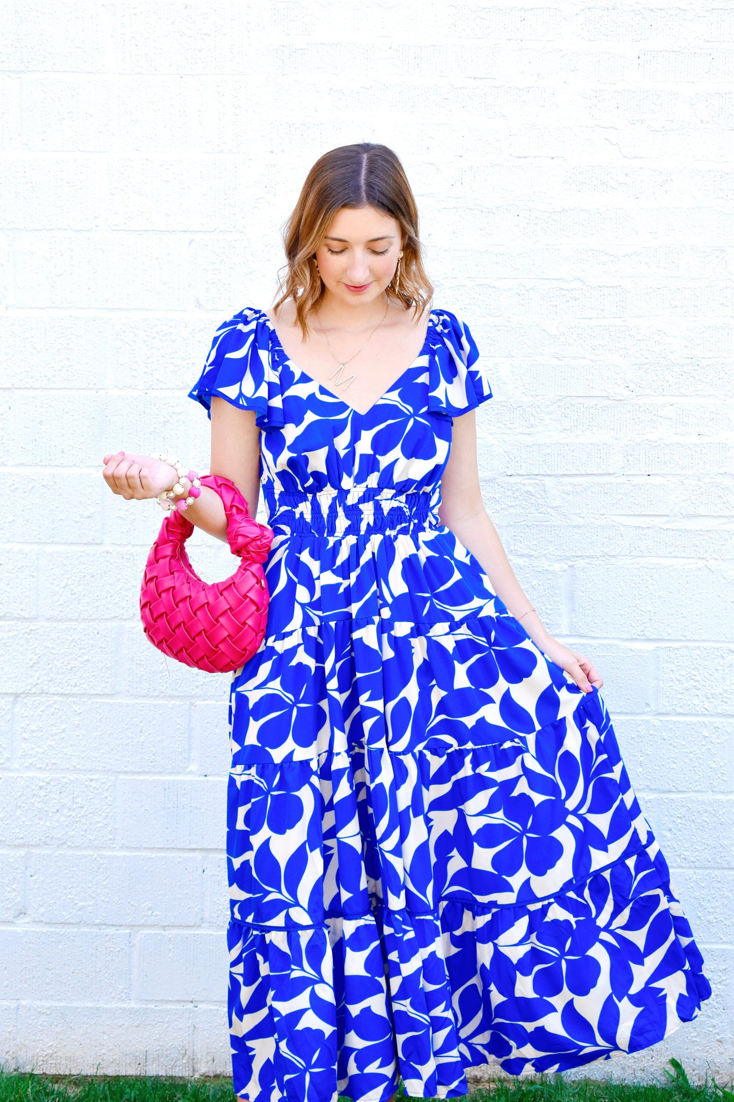 Royal Blue Floral Maxi