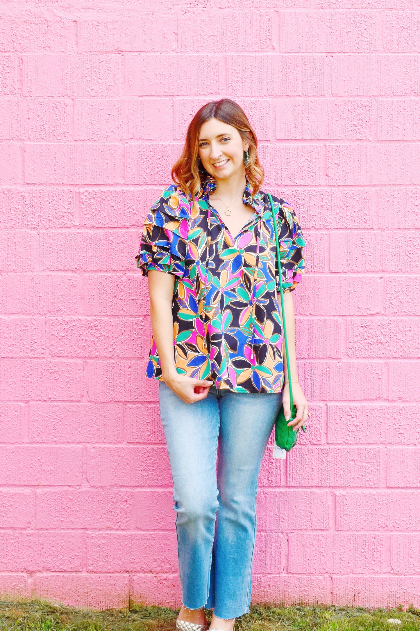 Black Multi Floral Blouse