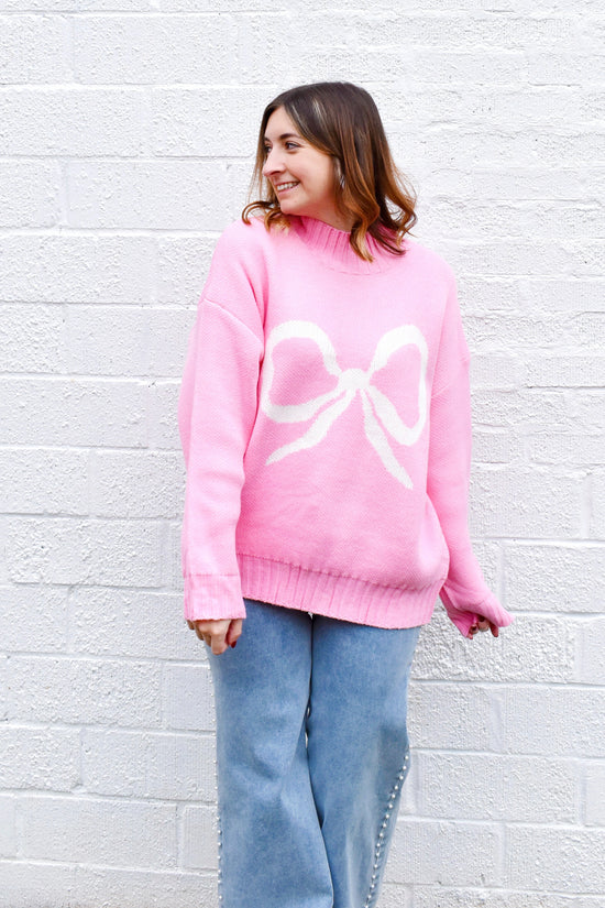 Baby Pink Bow Sweater