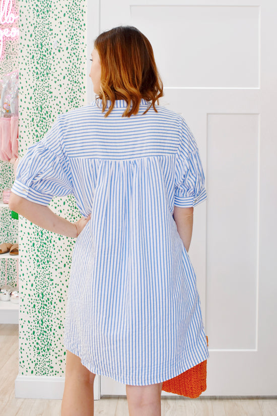 Blue & White Striped Dress