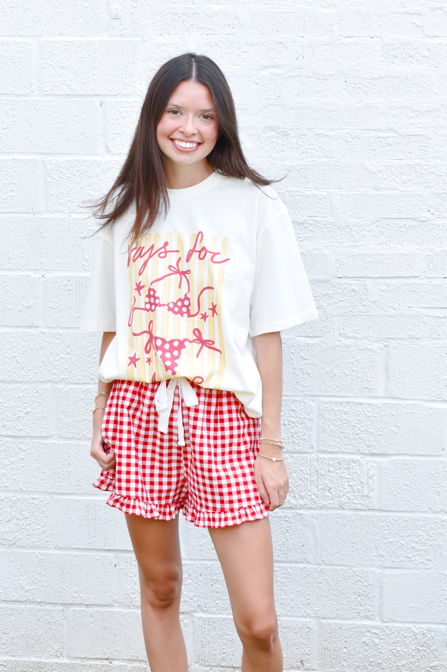 Red Gingham Shorts