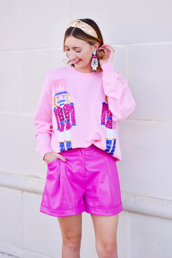 Pink Nutcracker Sweater