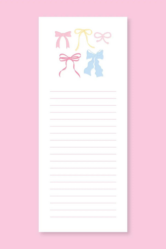 Pastel Bows List Notepad