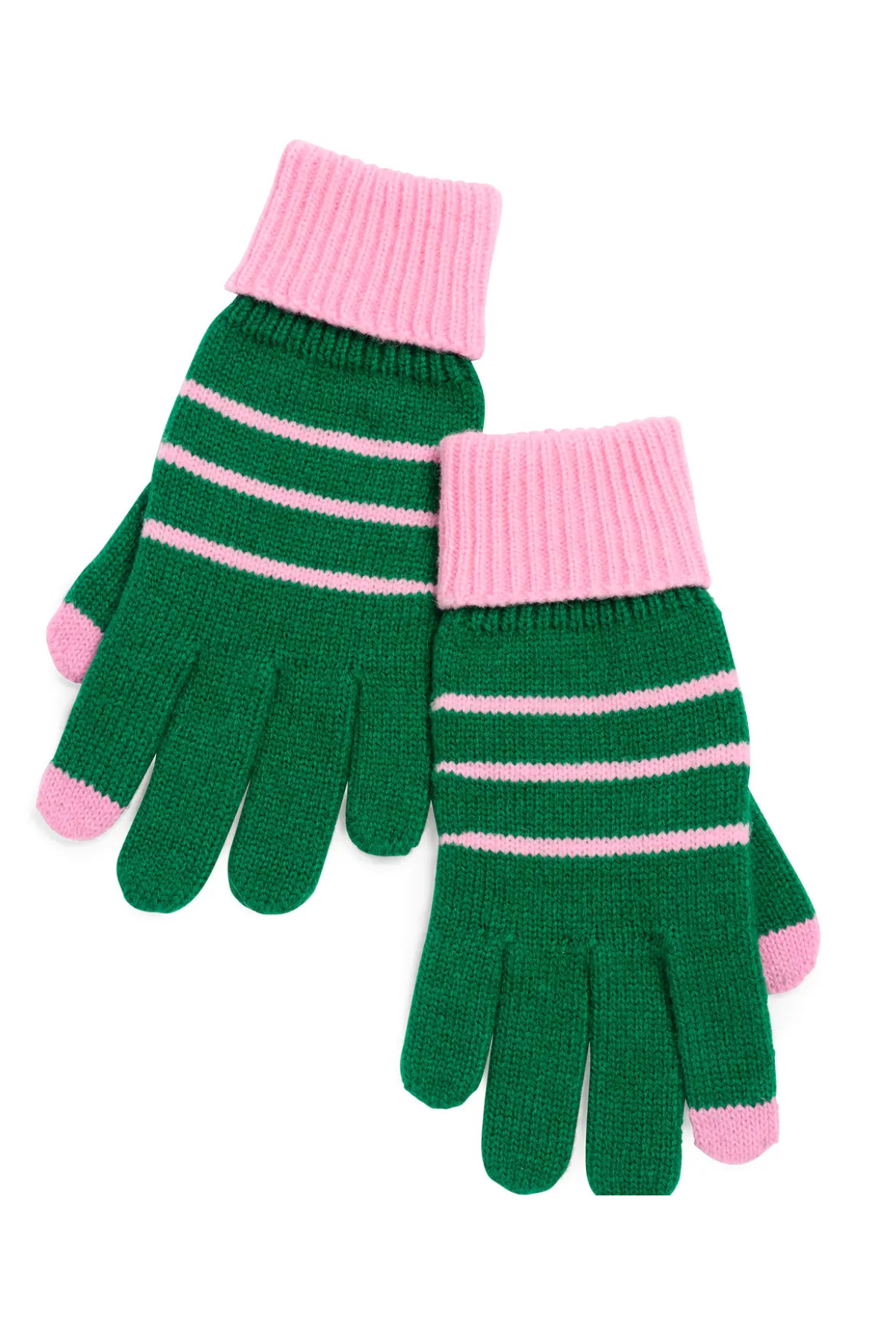 Pink & Green Touchscreen Gloves