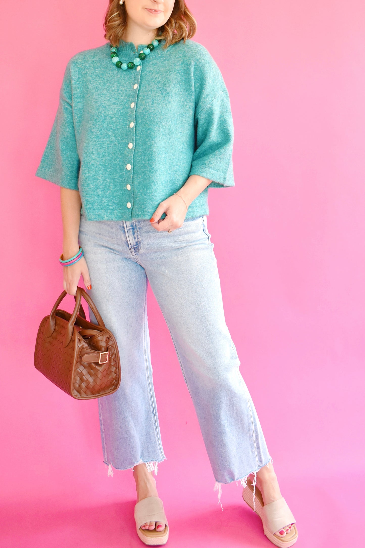 Olivia High Rise Wide Leg Crop Jean