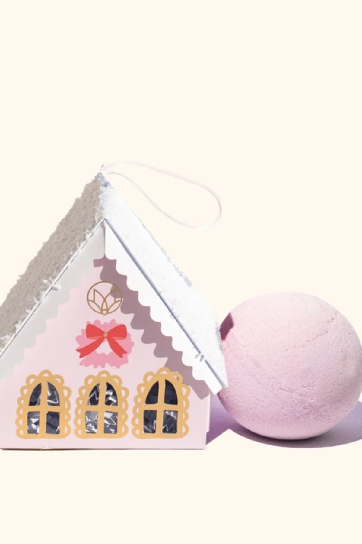 Christmas Village Pink House Bath Balm