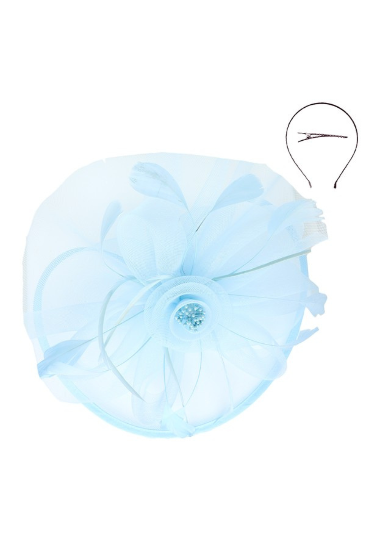 Baby Blue Flower Fascinator
