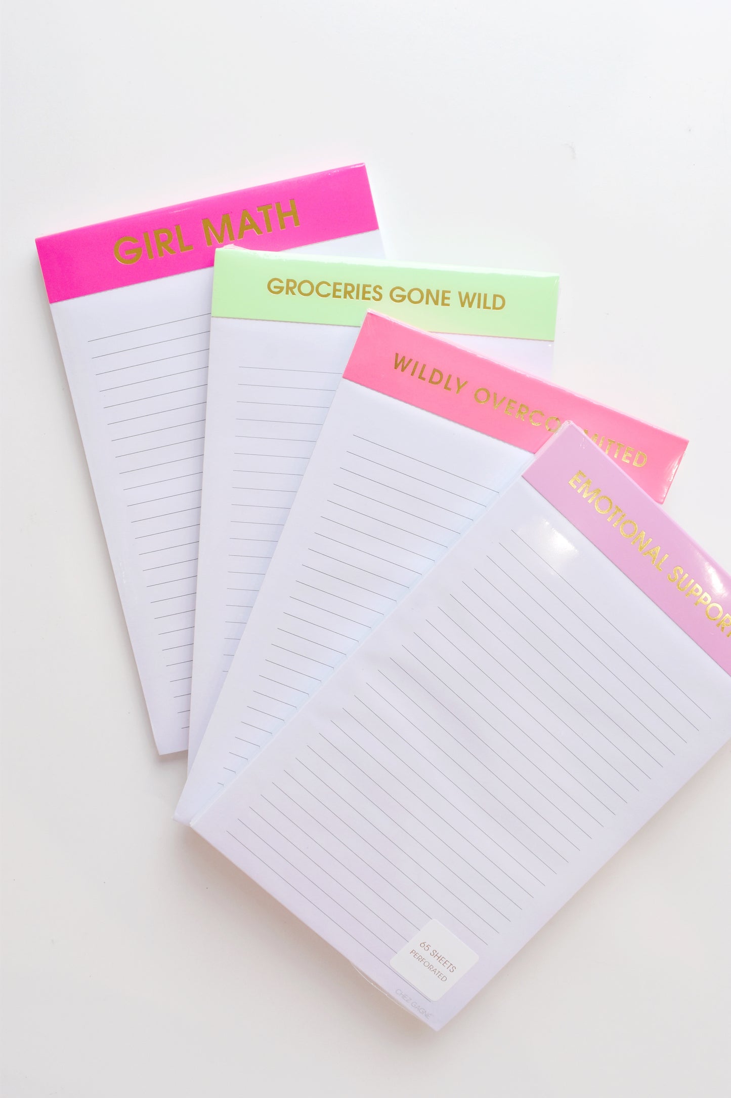 Gold Foil Letter 65 Page List Pads