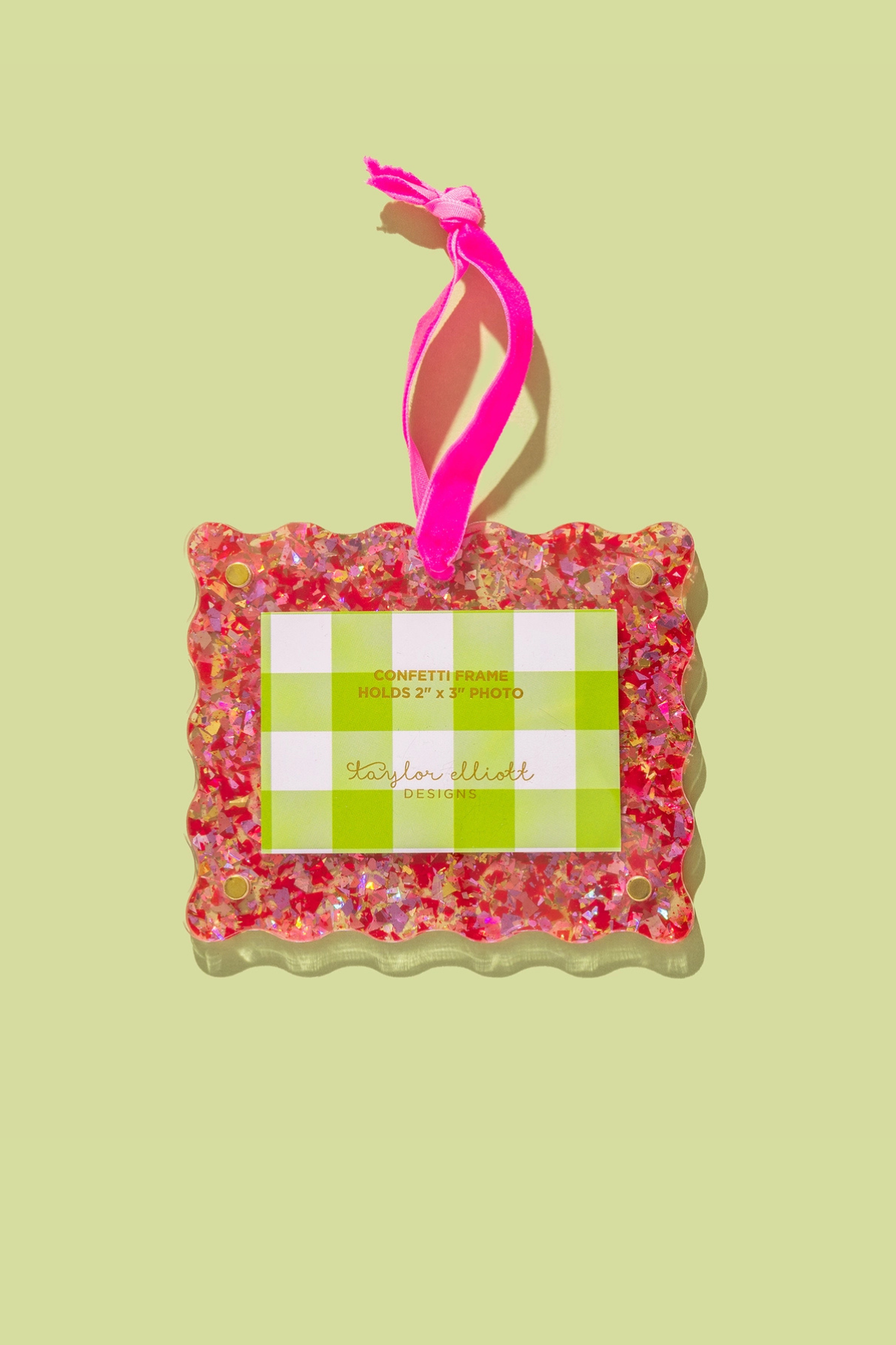 Taylor Elliott Confetti Frame Ornament