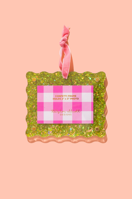 Taylor Elliott Confetti Frame Ornament