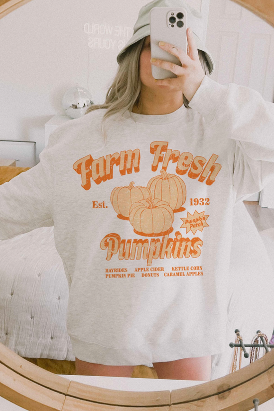 Load image into Gallery viewer, Farm Fresh Pumpkin Oversized Sweatshirt
