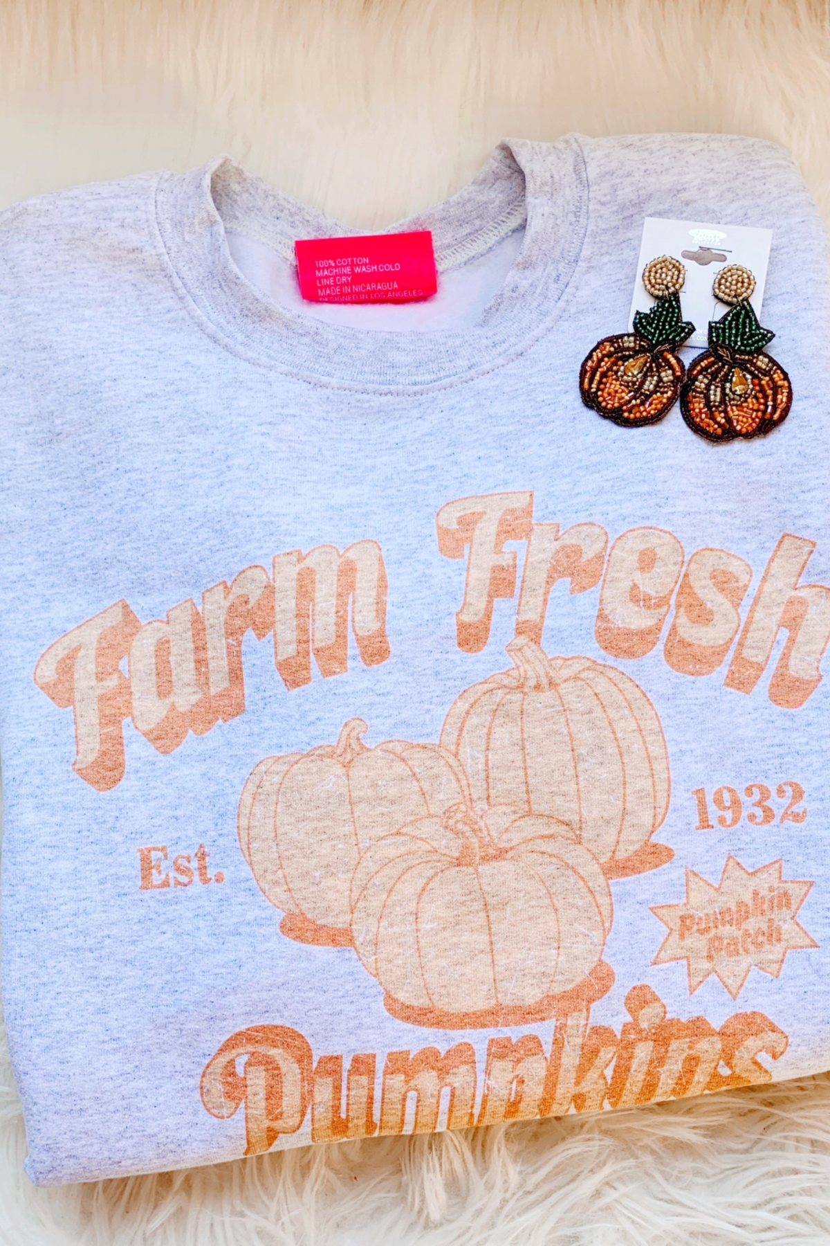 Farm Fresh Pumpkin Oversized Sweatshirt