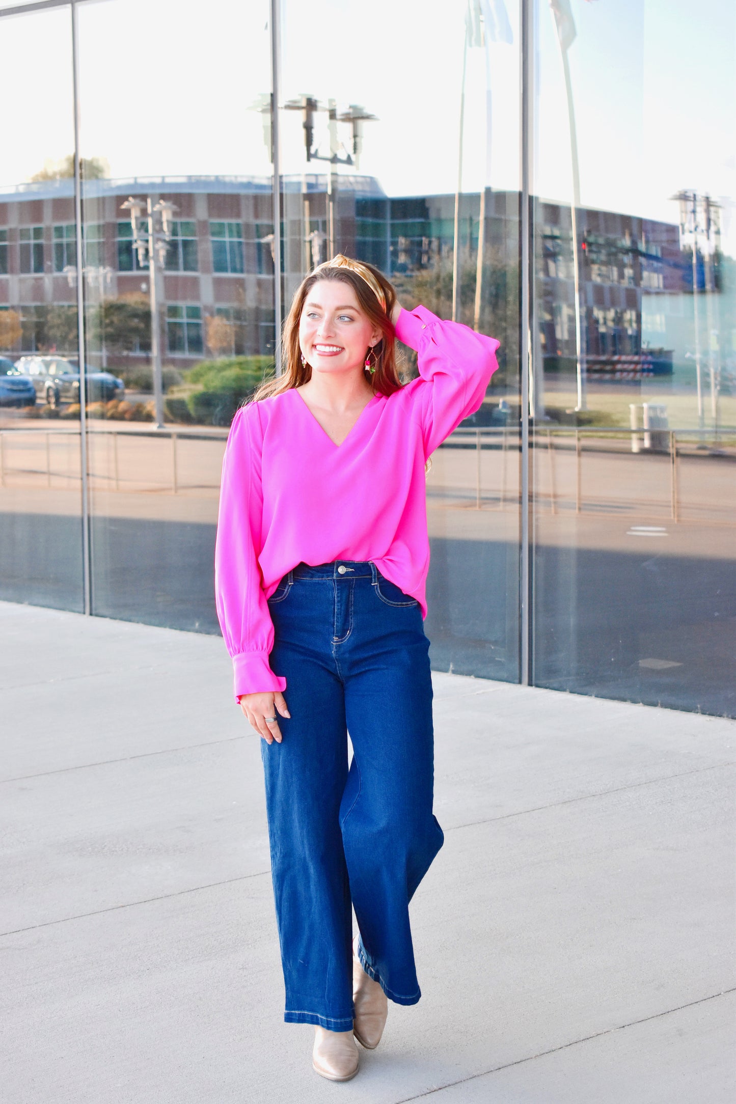 Back to the Basics Hot Pink Blouse