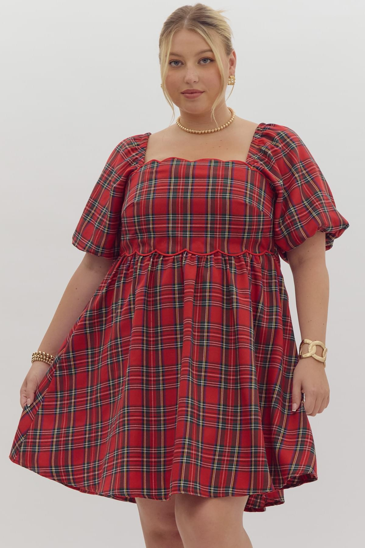 Plus Tartan Plaid Dress X-Large Plus Tartan Plaid Dress X-Large