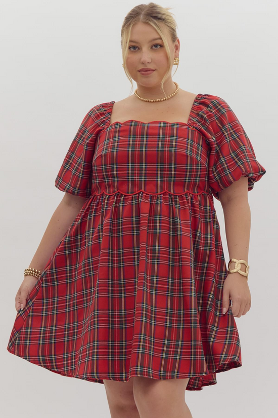 Plus Tartan Plaid Dress X-Large Plus Tartan Plaid Dress X-Large