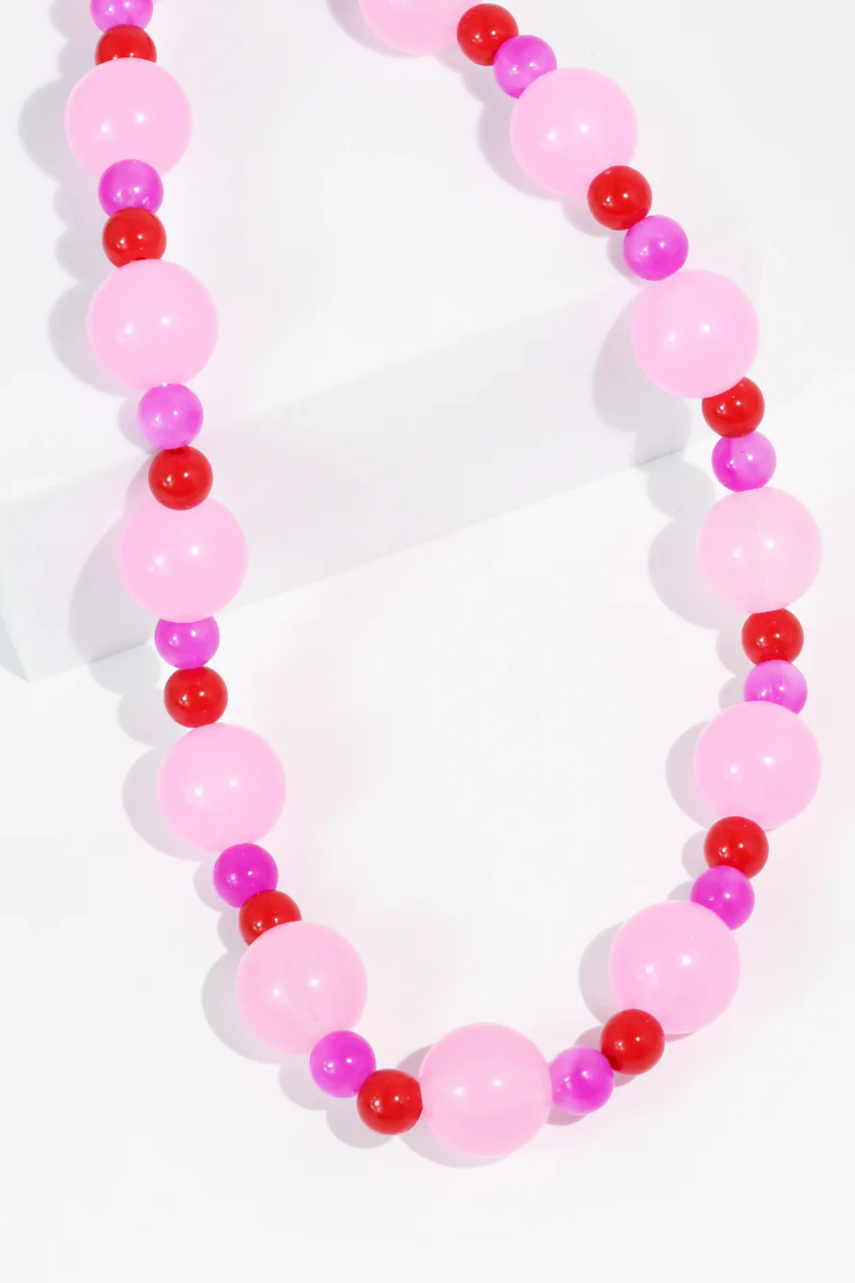Pink Palms Stone Necklace
