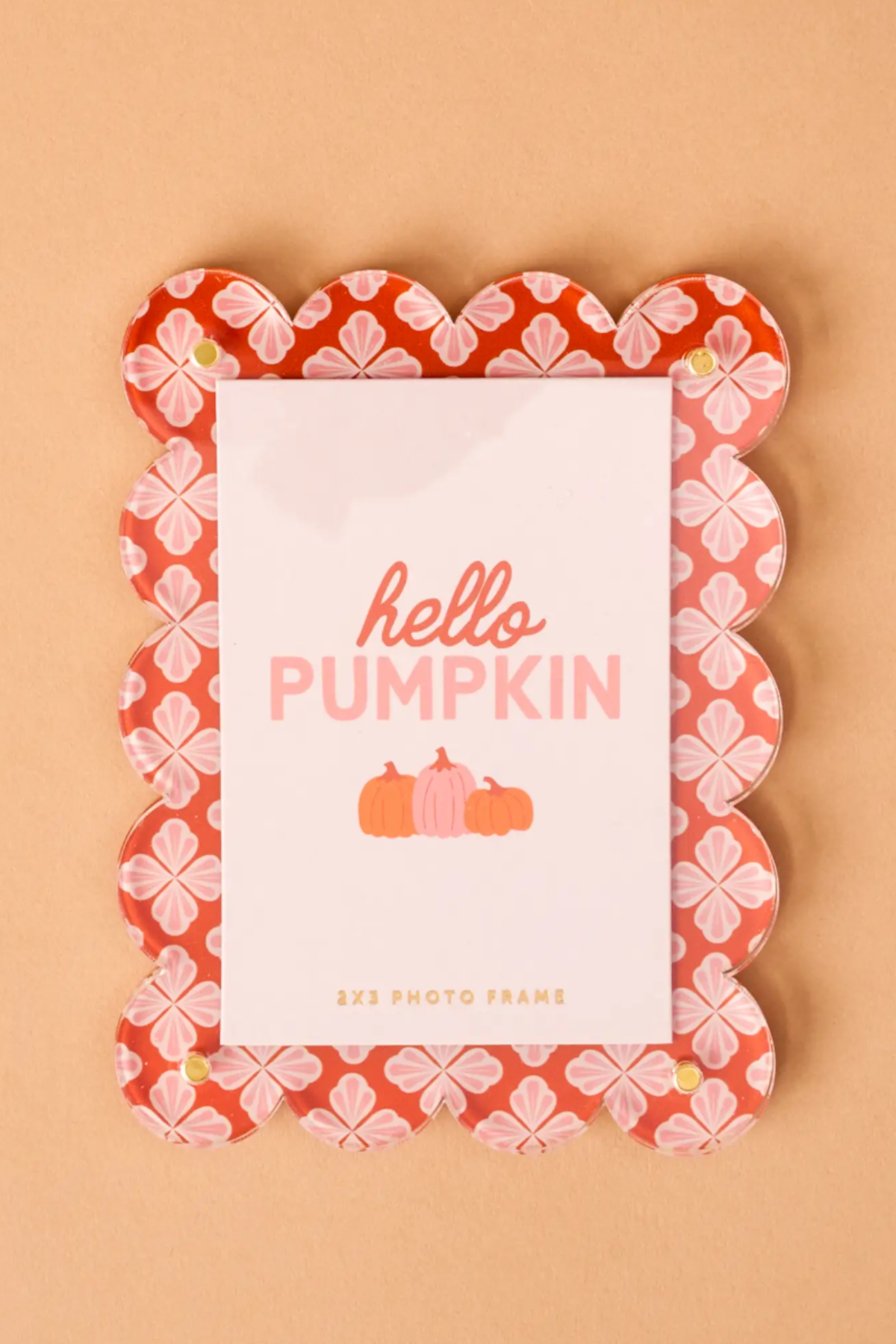 Mini Acrylic Frame Magnet - Hello Pumpkin