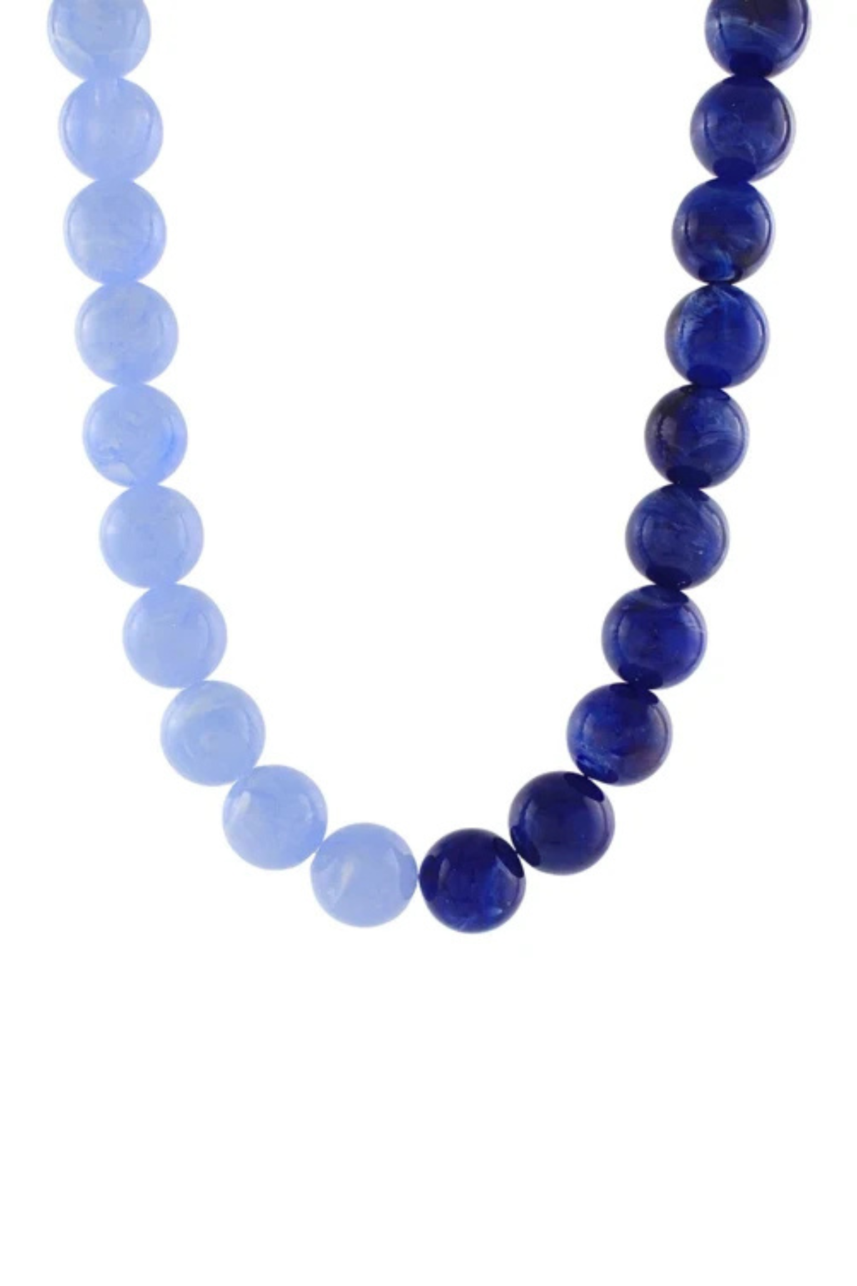 Two Tone Marble Beaded Necklace