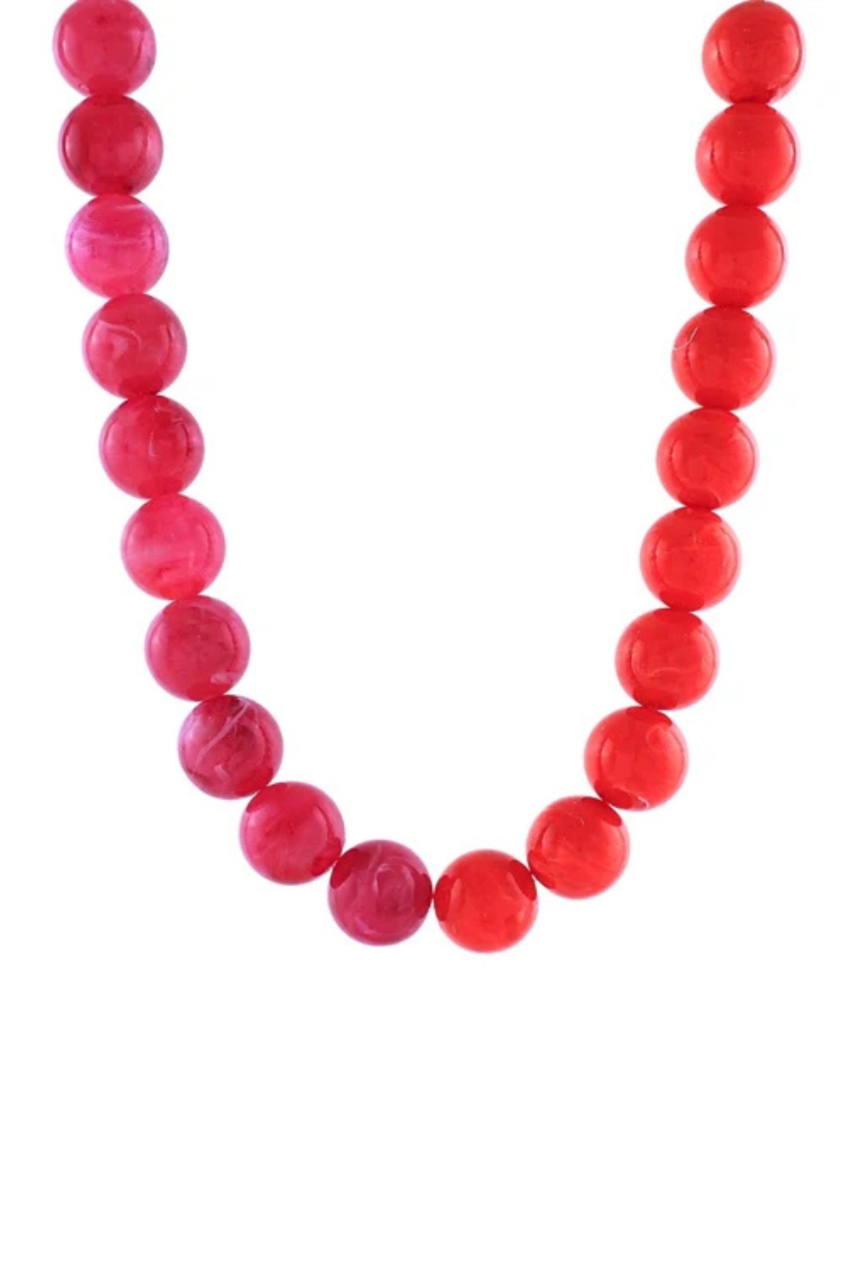 Two Tone Marble Beaded Necklace