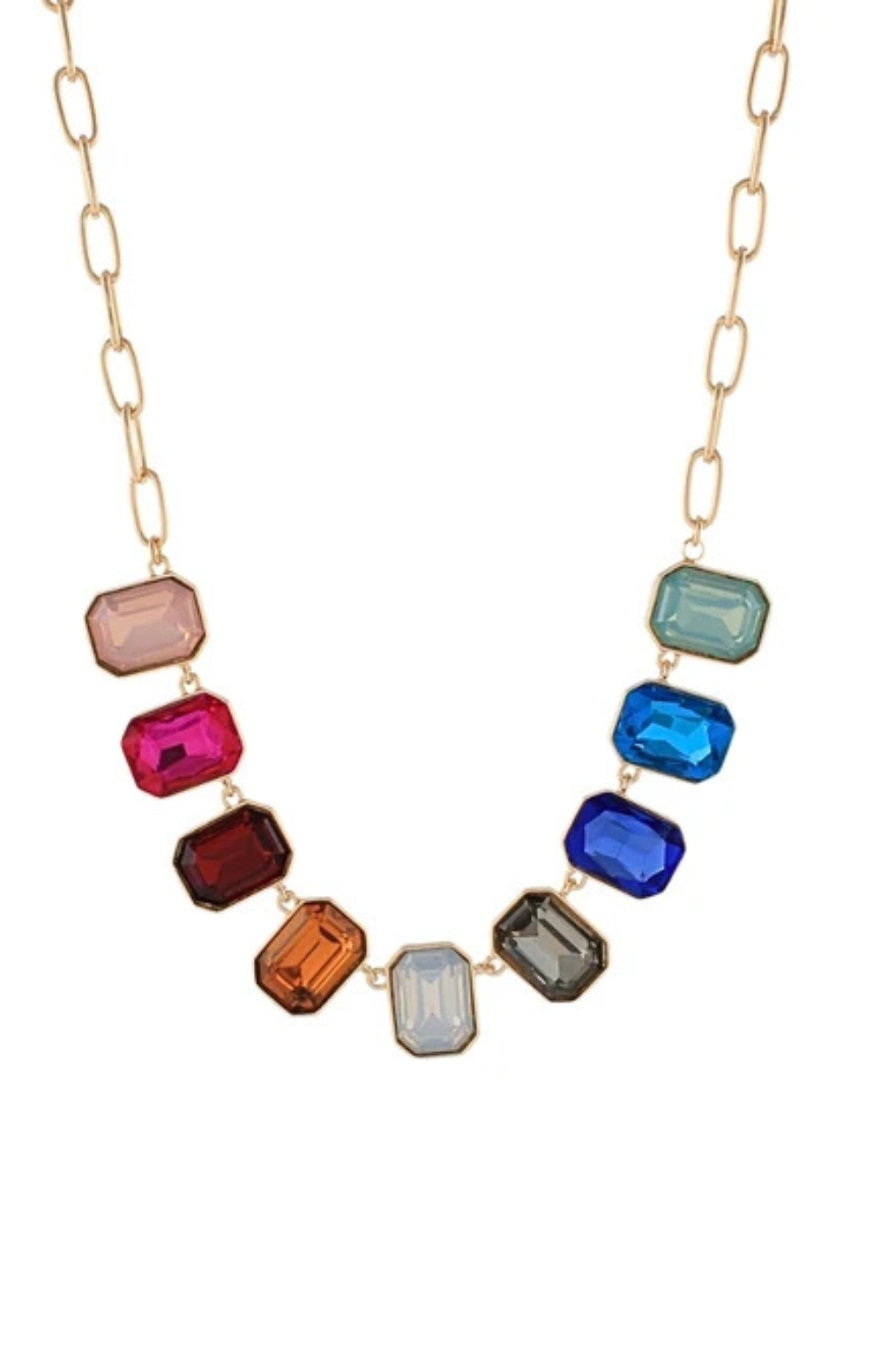 Rectangle Rainbow Necklace