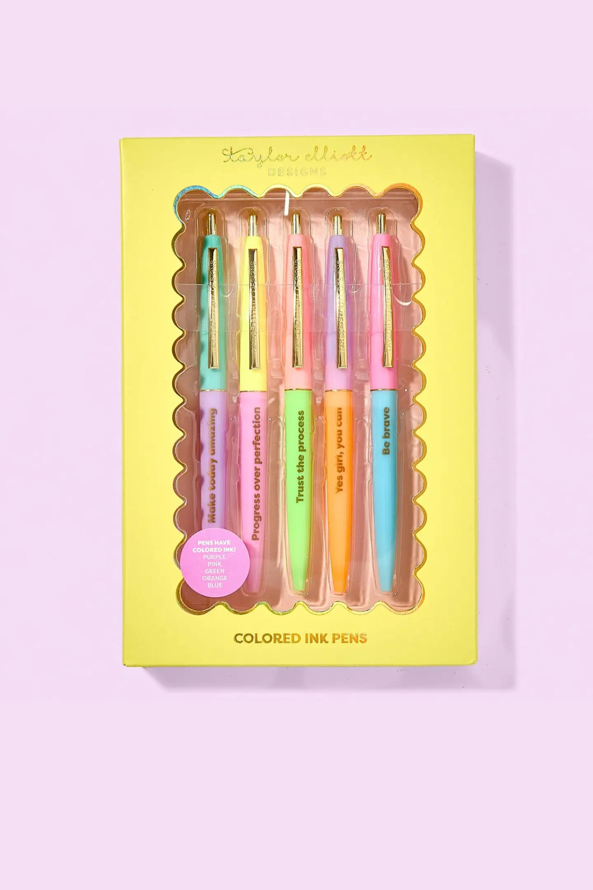 Taylor Elliott Designs Affirmations Pen Set of 5