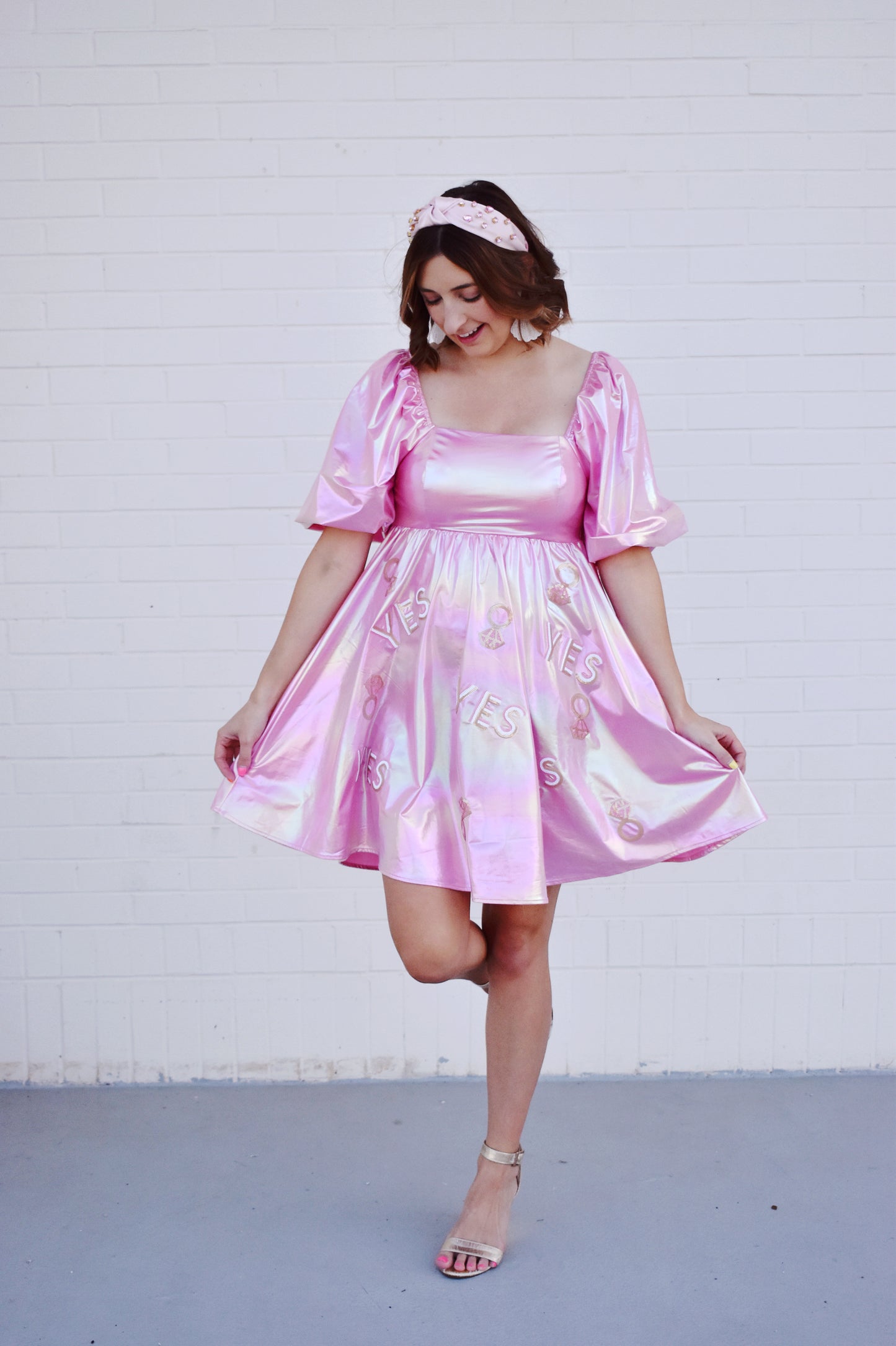 metallic babydoll dress RESTOCK: Nothing But Delightful Dress
