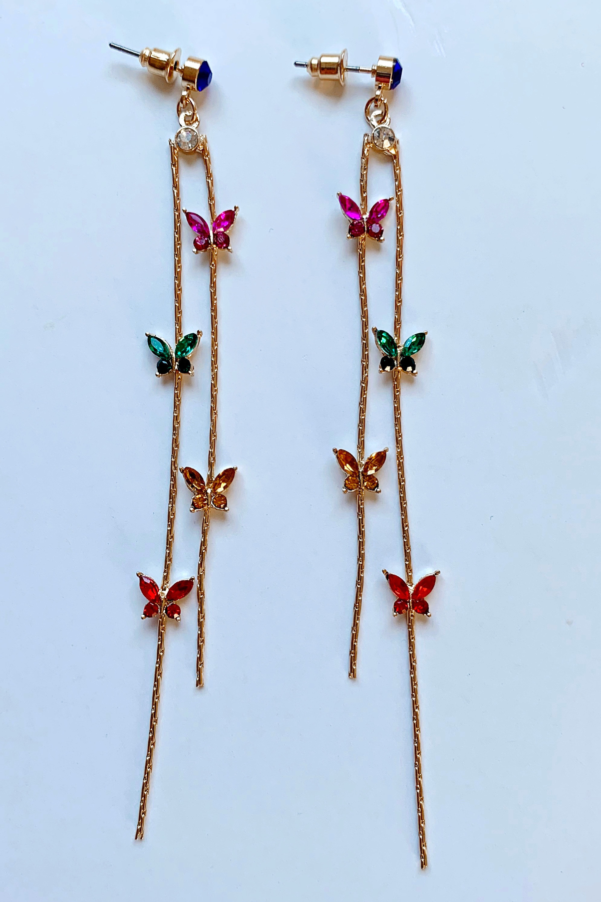 Butterfly Chain Drop Earrings