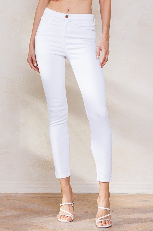 Sneak Peek White High Rise Skinny Jeans