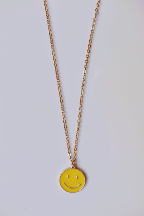 Yellow Smiley Face Necklace