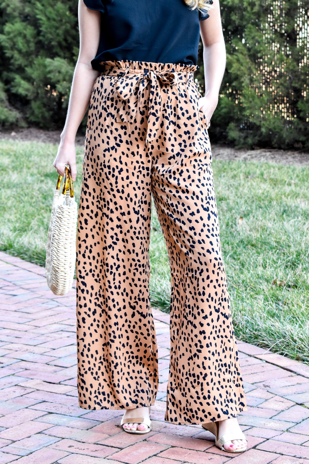 Load image into Gallery viewer, Leopard Paperbag Pants
