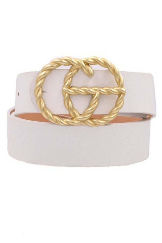 Load image into Gallery viewer, White Rope Chain GG Buckle Belt
