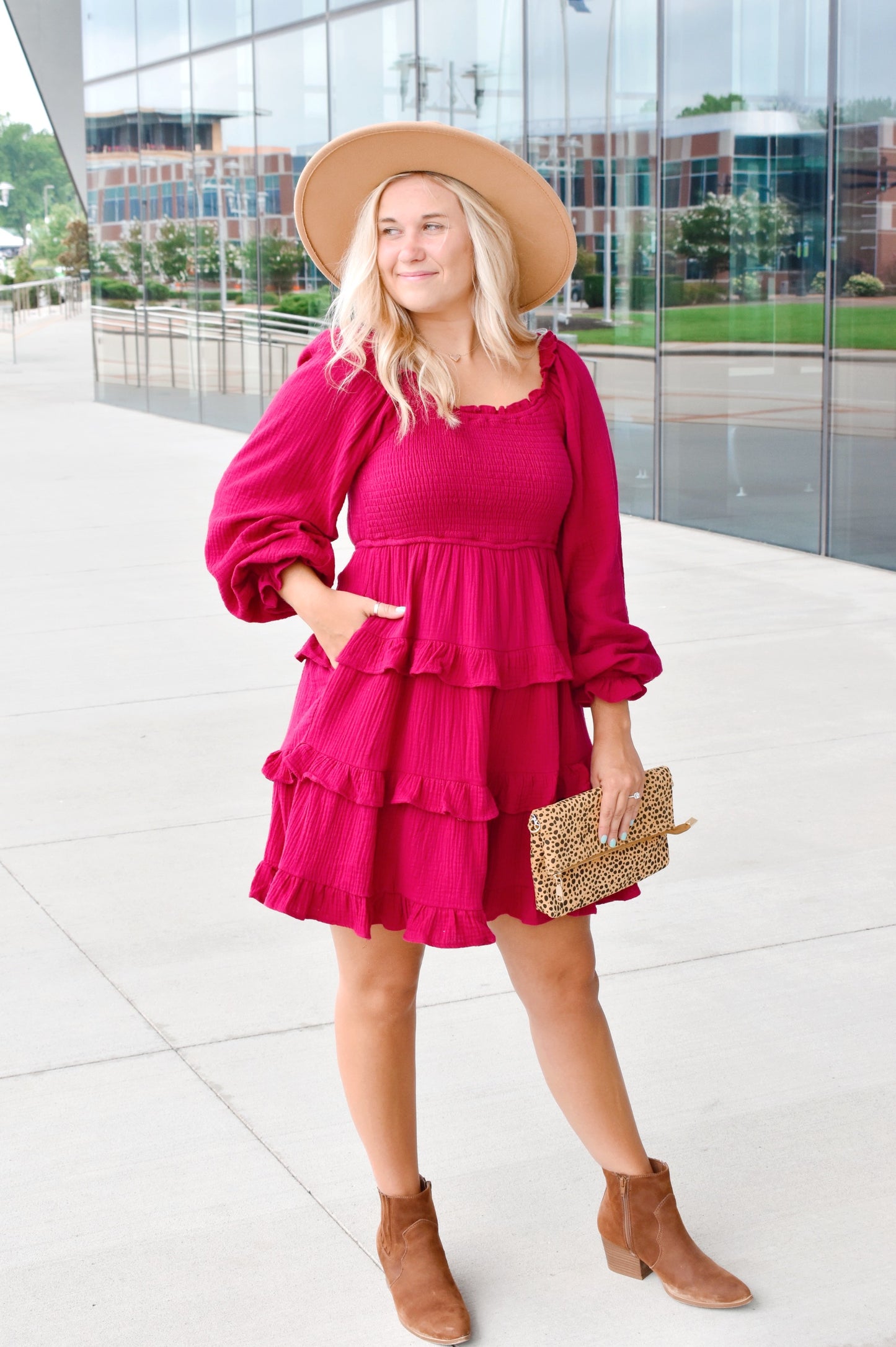 Load image into Gallery viewer, Cherries Jubilee Tiered Ruffle Dress

