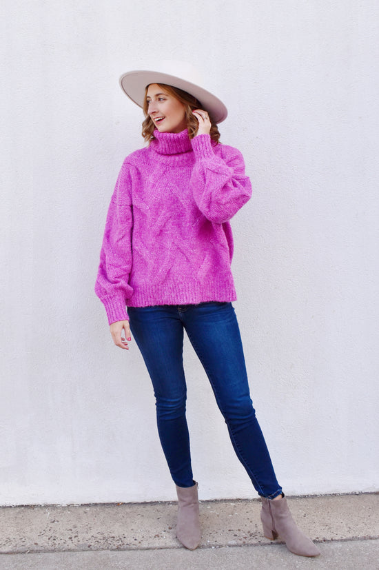 Orchid Turtleneck Sweater