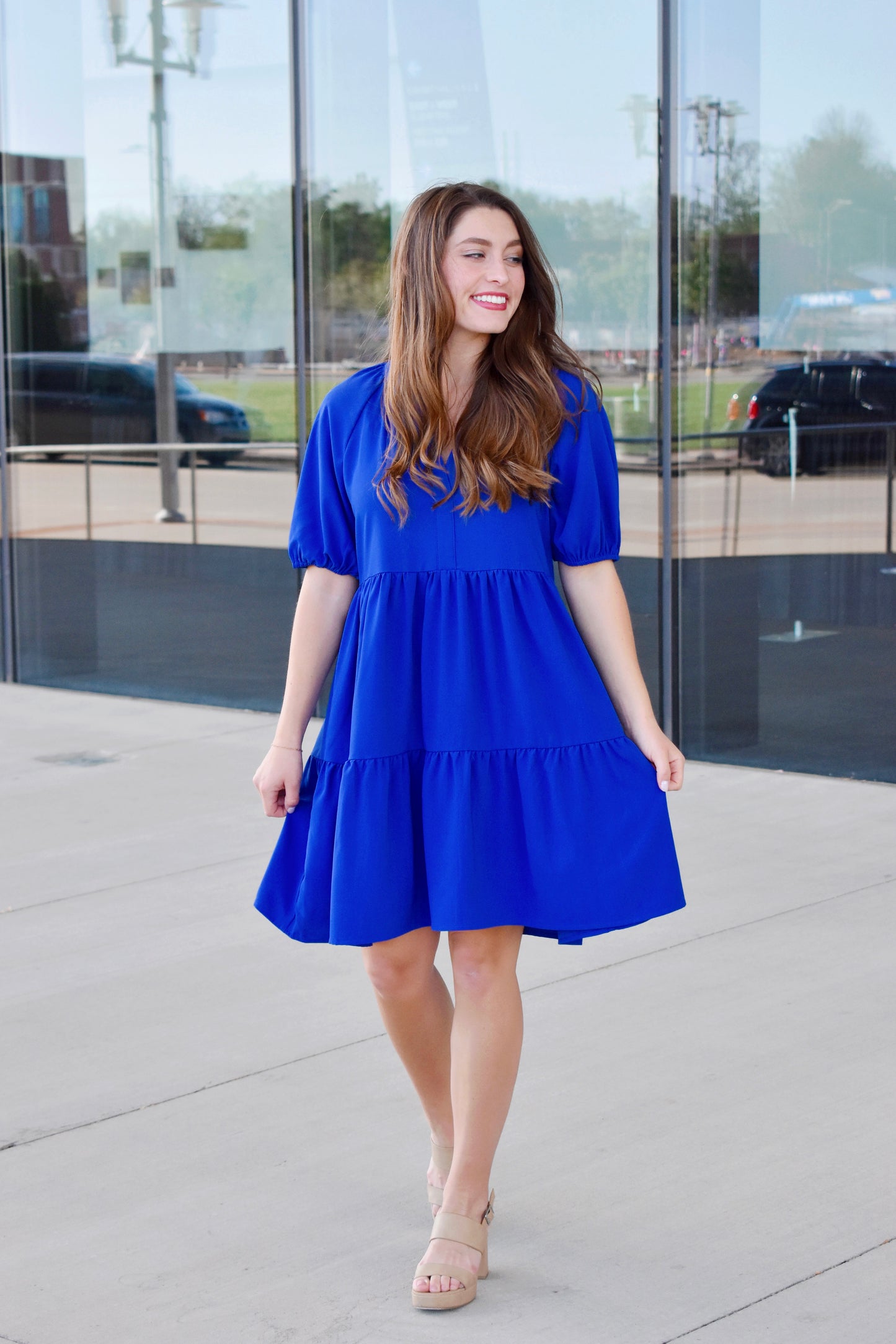 Royal Blue Tiered Dress Confetti Boutique Royal Blue Tiered Dress Confetti Boutique