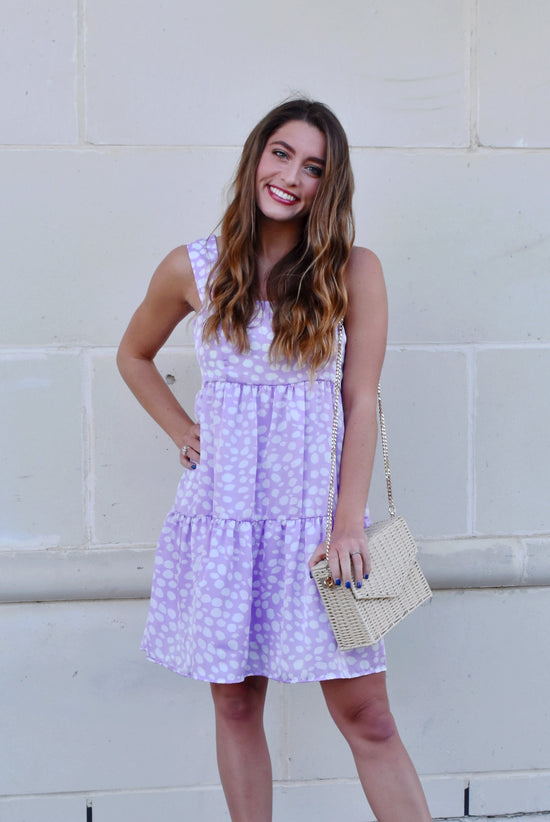 Lexi Lavender Animal Spot Dress