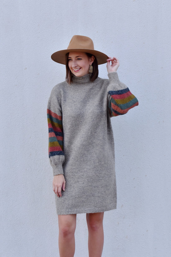 Lydia Multi Stripe Sweater Dress