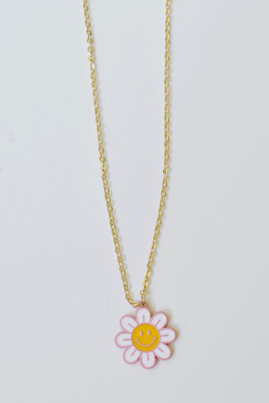 Load image into Gallery viewer, Flower Smiley Necklace
