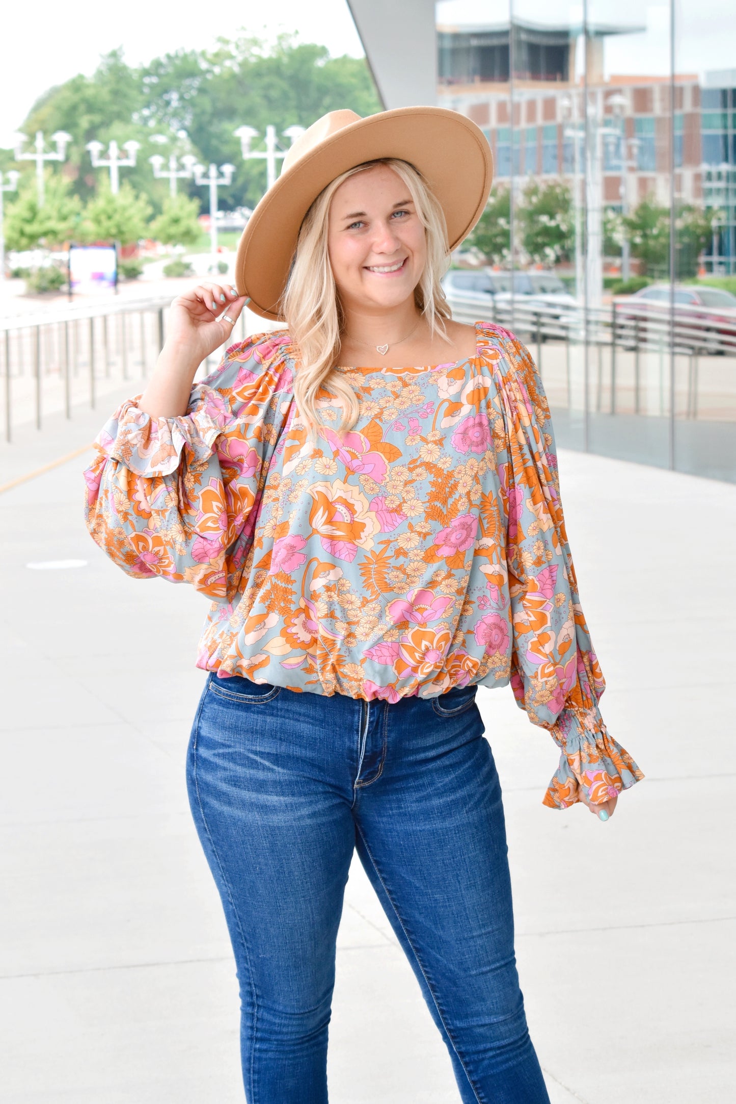 Dreaming Of Fall Floral Blouse