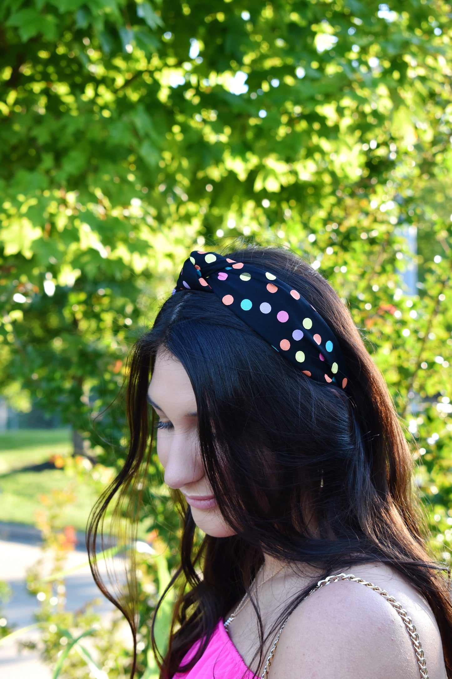 Multicolor Polka Dot Headband