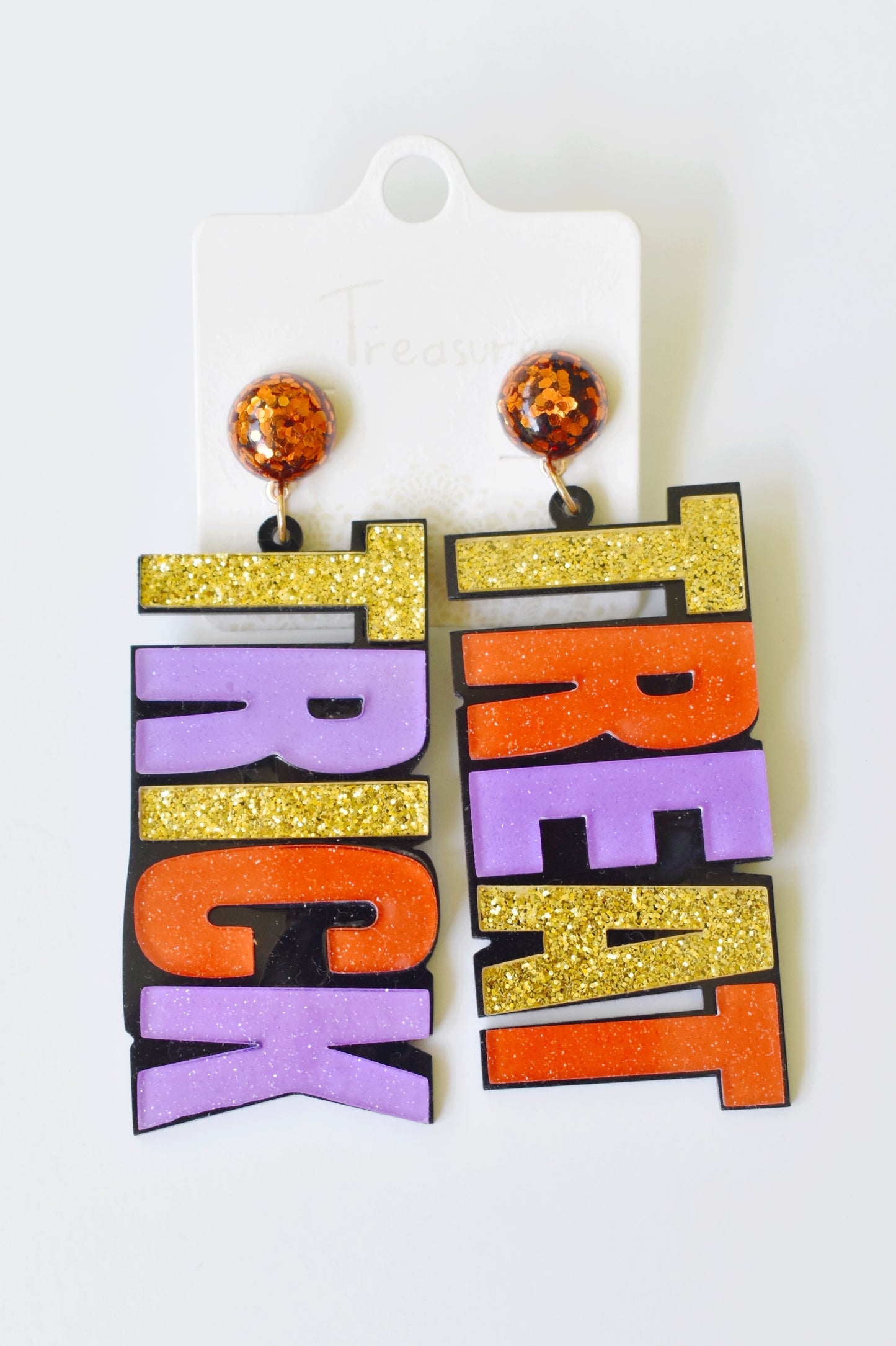 Load image into Gallery viewer, Trick Or Treat Acrylic Earrings
