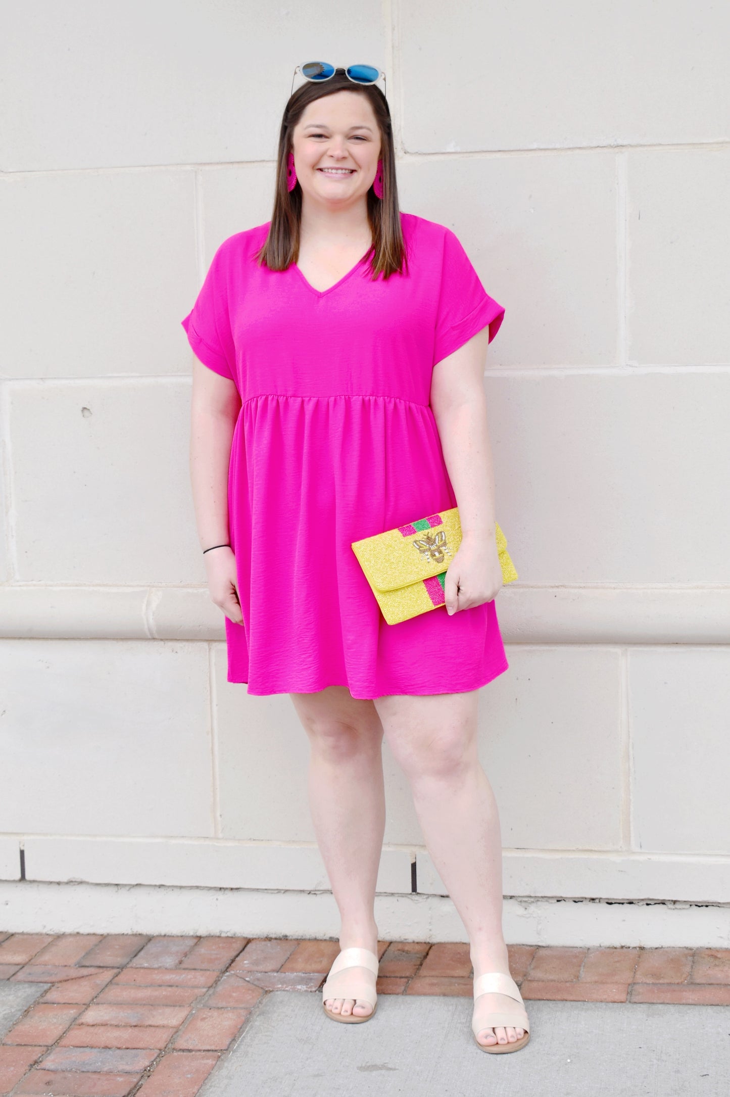 Plus Hot Pink Must Have Babydoll Dress – Confetti Boutique Plus Hot Pink Must Have Babydoll Dress – Confetti Boutique